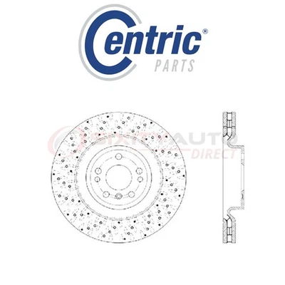 Centric Drilled Disc Brake Rotor for 2012-2015 Mercedes-Benz ML350 3.0L 3.5L ez Foto 1 de 4