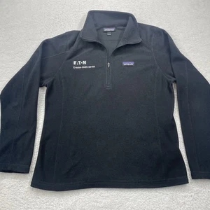Patagonia Better Sweater Quarter Zip Fleece Pullover Women’s Large Black - Picture 1 of 8