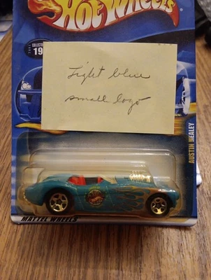 Hot Wheels Austin Healey 2001 Collector #197 (Light Blue Small Logo Variation) - Image 1 of 4