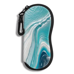 Custodia per occhiali da sole ultraleggera in neoprene cerniera custodia morbida con clip da cintura... - Foto 1 di 6