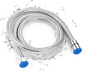 Stainless Steel Bidet Hose - 47 Inch Handheld Sprayer with Nylon Braided PVC Inn - Picture 1 of 12
