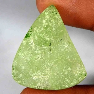 39.35 Ct Natural Prehnite Pear Cabochon 30x26x6 Loose Gemstone - Picture 1 of 3