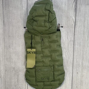 SkyR Dog Coat LARGE Green Puffer Jacket Vest Quilted Insulated Removable Hood - Picture 1 of 15