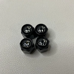 4x Black Hex Alloy Tire Air Valve Stem Cap Fits Most Honda Cars, Trucks & SUVs - Bild 1 von 4