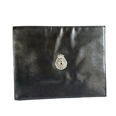 Bolso sin asas de cuero vintage Koret bolso de noche para mujer negro adornado Foto 1 de 4