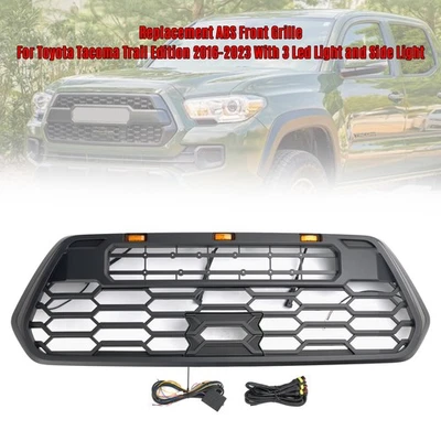 Front Bumper Grill Grille For Toyota Tacoma 2016-2023 W/ LED Lights Side Lights - Image 1 of 4