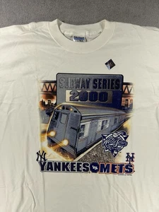 Vintage 2000 Subway Series Champions New York Yankees Tee Size XL Mets NEW - Picture 1 of 12