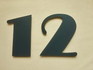 145mm floating Ritz house numbers anthracite grey RAL 7016 stainless steel 304 - Picture 1 of 17