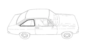 NEW For Ford Escort Mk2 Rear Quarter Window Seal Rubber Replacement PAIR - Picture 1 of 3