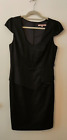 Review Black Peplum Cap Sleeve Knee Length Pencil Dress Sz 12
