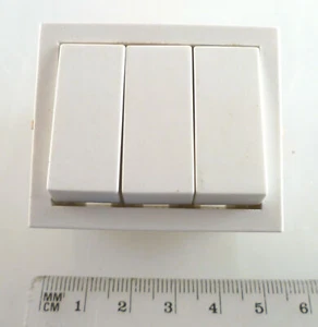 Berker Triple Fan/Heater Rocker Switch 10A 250V T85 EBR71D-12 - Picture 1 of 6