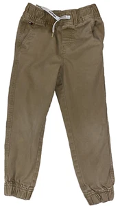 Tommy Hilfiger Pull-On Woven Khaki Joggers Pants Chino Boys White Tie Size 5 - Picture 1 of 6
