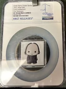 2021 Niue Chibi Harry Potter™ - LORD VOLDEMORT™ 1oz Silver Proof NGC PF70 UC FR - Picture 1 of 1