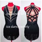 740 Custom Black Red Girls Women Kids Competition Figure Skating Dresses