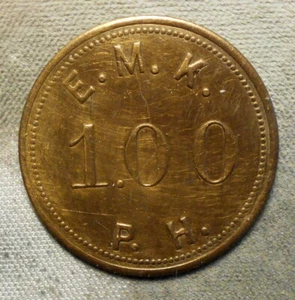205. P.H. (Prospect Heights CO), E.m.K., 1,00 // Gut für 1,00 $ im Handel. Messing, - Bild 1 von 2