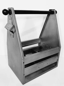 Cold Beer Metal 6 Pack Holder W/ Bottle Opener Man Cave - Picture 1 of 10