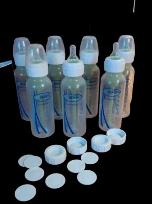 Lote de 7 biberones Dr Brown Natural Flow by Handi-Craft anticólicos 8 oz + Foto 1 de 2