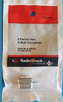 NEW! RadioShack 9 Position Male D Sub Connector 2761537 276-1537 *FREE SHIPPING* - Image 1 of 3