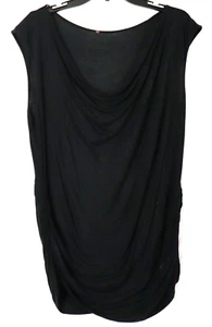 Black cowlneck Top Large Sleeveless Tank no label (w577) - Picture 1 of 4