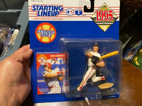JOSE CANSECO RED SOX 1995 EXT. SERIES STARTING LINEUP Action Figure w/ Card NIP Cover