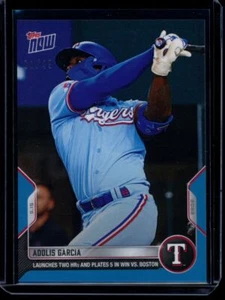 2022 Topps Now #185 Adolis Garcia Blue Parallel Card #d 11/49 - Picture 1 of 2