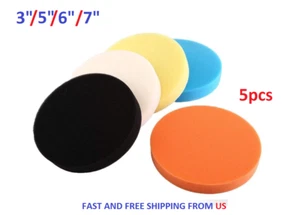 3/5/6/7" Polishing Waxing Buffing Sponge Pads Kit Compound Car Polisher 5Pcs USA - Picture 1 of 8