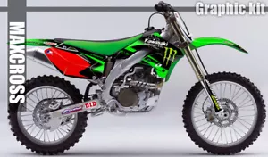 KAWASAKI KX250F KX450F 2006 - 2008 MAXCROSS GRAPHICS STICKER DECAL FULL KIT MS5 - Picture 1 of 5
