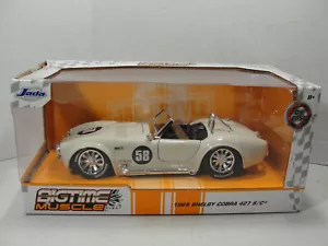 1965 SHELBY COBRA 427 S/C #58 CREAM 1/24 DIECAST MODEL CAR BY JADA 31864 - Picture 1 of 5