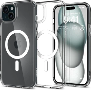 Spigen Cover Ultra Hybrid Magfit Compatibile Con Iphone 15 - Clear White - Imagen 1 de 12