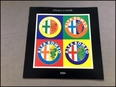 1984 Alfa Romeo GTV6 GTV-6 Coupe 2.5 BIG 20-page Car Sales Brochure Catalog Foto 1 de 4