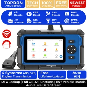 2024 NEW! TOPDON ArtiDiag600S Auto Professional OBD2 Scanner Car Diagnostic Tool - Picture 1 of 11