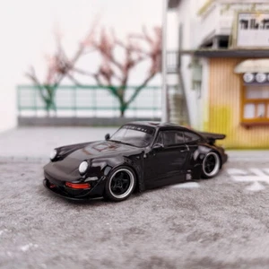 Flame 1/64 Scale Porsche 964 RWB Black1 Diecast Car Model Collection Toy Gift