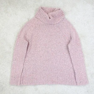 Laura Ashley Jumper Womens 10 Dusky Pink Turtle Roll Neck Knit Sweater - Picture 1 of 10
