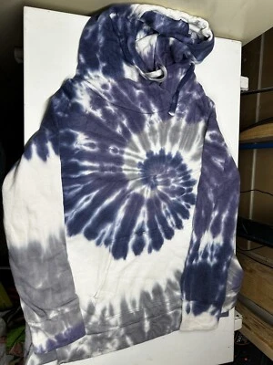 Sudadera con capucha Green Tea Tie Die azul talla grande Foto 1 de 4