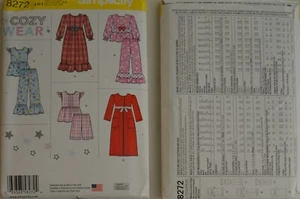 Simplicity- 8272- Child's and Girls' Sleepwear and Robe. Cozy Wear - Picture 1 of 1