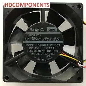 109P0912H4D01, MODEL 109P0912W4D03, DC MINI ACE 25, 12V 0.21A, SIZE 92X92X25mm - Picture 1 of 5