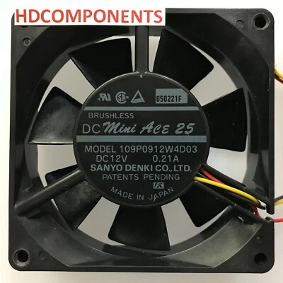 109P0912H4D01, MODEL 109P0912W4D03, DC MINI ACE 25, 12V 0.21A, SIZE 92X92X25mm  - Image 1 of 4