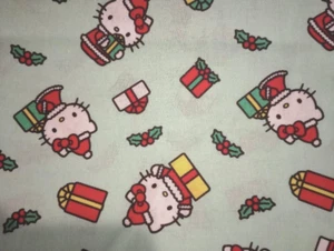 sanrio hello kitty christmas fun fabric piece 11 inch by 11 inch USA - Picture 1 of 2