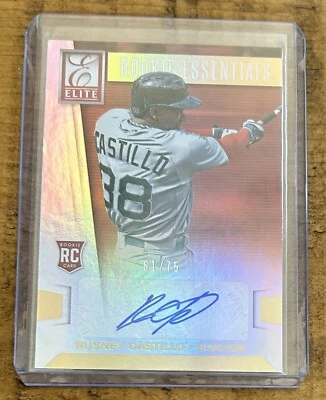 Rusney Castillo Autograph Auto #61/75 RC Rookie Essentials Elite #2 Panini 2015 - Image 1 of 2