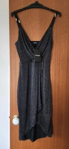 ValleyGirl Edition Ladies Black Silver Sleeveless Evening Dress Size S New - Picture 1 of 5