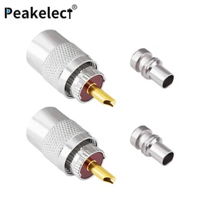 Adaptateur de soudure prise mâle connecteur coaxial PL259 UHF avec réducteur 50 ohms pour RG58 - Photo 1/11