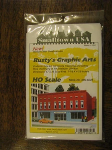 Smalltown EE. UU. HO #699-6028 Rusty's Artes Gráficas 7-7/8 x 4-13/16" 20 x 12,2 cm - Imagen 1 de 1