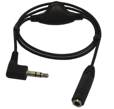 10inch 3.5mm In-Line Volume Control Adapter for Headphone  Black - Image 1 of 2