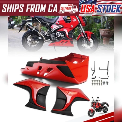CARENADO BELLY PAN DEBAJO CONJUNTO MARCO LATERAL CARROCERÍA ROJO PARA HONDA GROM MSX 125 2021-2023 Foto 1 de 4