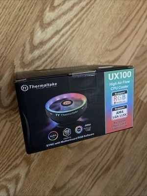 Thermaltake UX100 ARGB CPU Cooler Heatsink Fan RGB Intel LGA 1700 1200 1851 AMD - Image 1 of 4