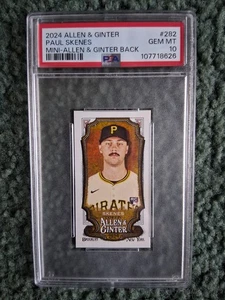 2024 TOPPS ALLEN & GINTER PAUL SKENES MINI-A & G BACK RC #282 PSA 10, ¡Novato! - Imagen 1 de 2