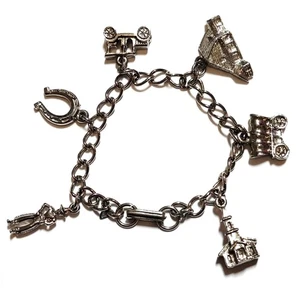 Pulsera con dijes únicos occidentales en tono plateado - Imagen 1 de 5