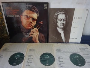 BACH - SONATAS & PARTITAS FOR SOLO VIOLIN 3LP BOX, Josef Suk, EMI SLS 818 - Picture 1 of 6