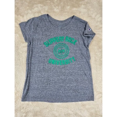 Camiseta De Colección Slippery Rock University Mujer Gris Manga Corta Cuello en V Talla S Foto 1 de 4