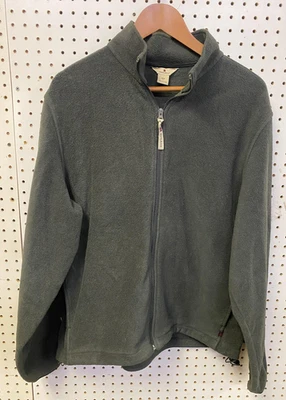 Woolrich Jacket Mens Large Green Full Zip Fleece Adjustable Hem Stand Collar - Image 1 of 4